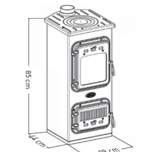 Чугунная печь Bruciatuto Krystal 870LB (Sideros)_1